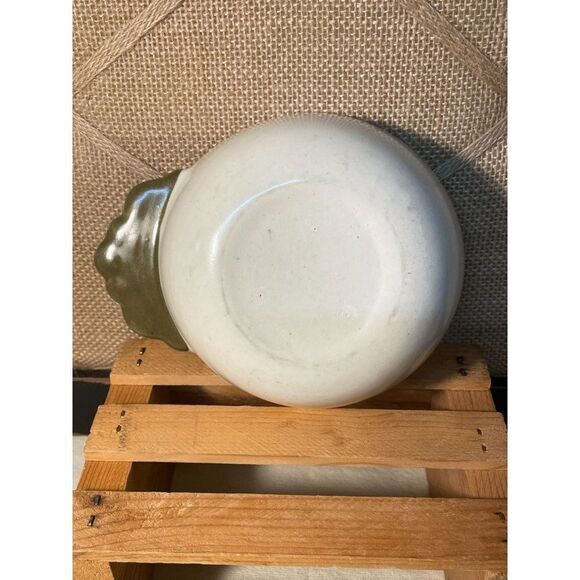 Vintage Pair of Individual Open Soup Bowls Servers Provincial Fruit Green by MET - Picture 4 of 5